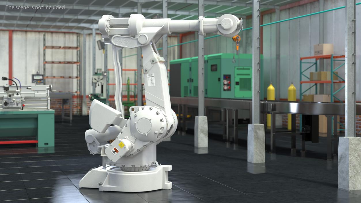 3D High Speed 6 Axis Industrial Robot Rigged