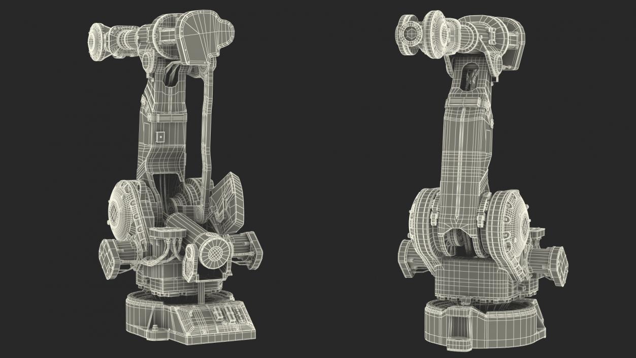 3D High Speed 6 Axis Industrial Robot Rigged