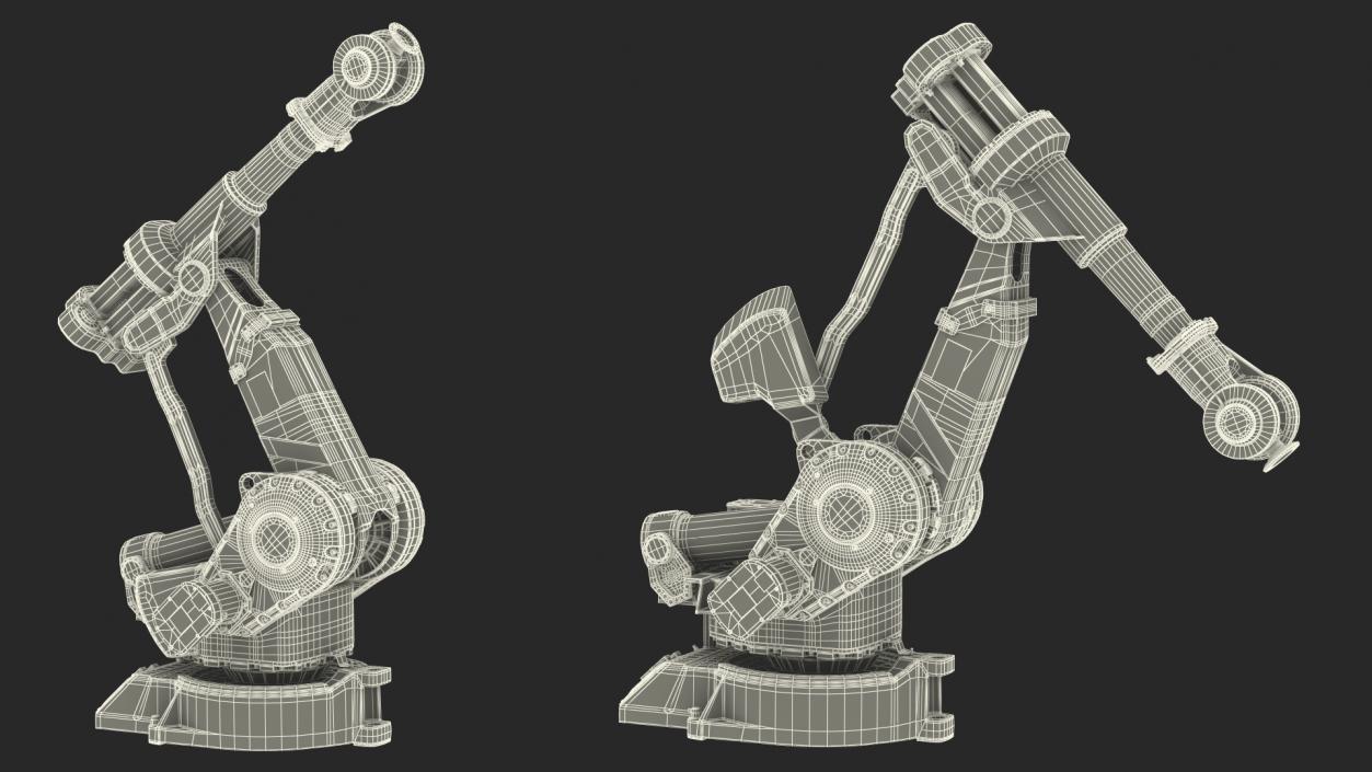 3D High Speed 6 Axis Industrial Robot Rigged