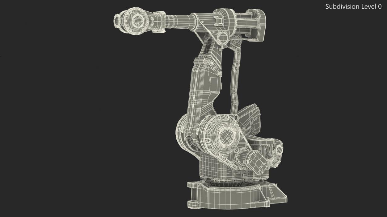 3D High Speed 6 Axis Industrial Robot Rigged