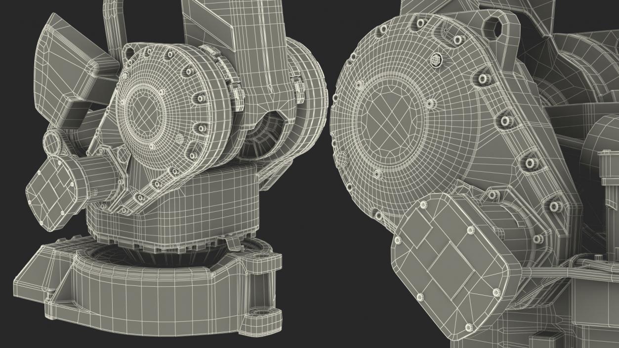 3D High Speed 6 Axis Industrial Robot Rigged