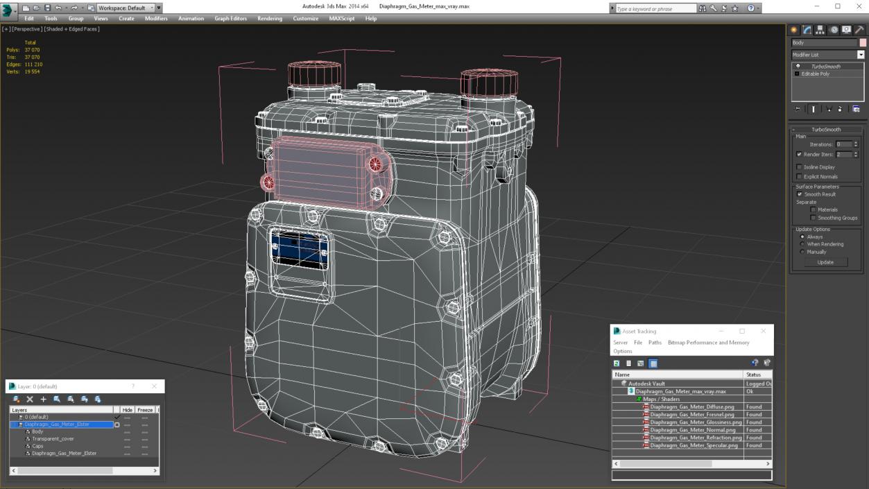 Diaphragm Gas Meter 3D model