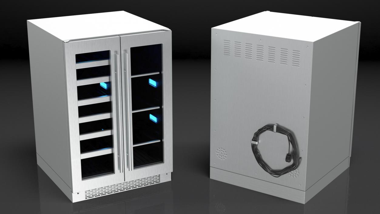 Wine Cooler Compact Dual Zone 3D model