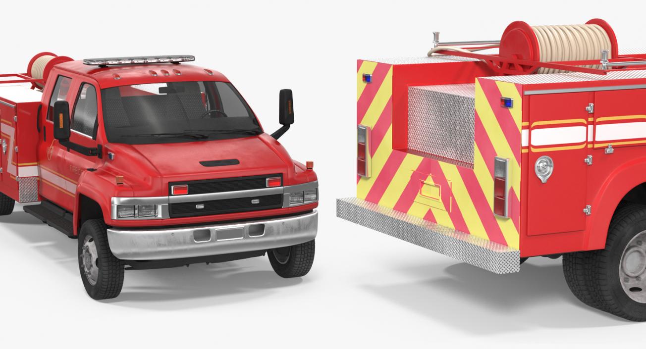 Old Fire Truck 3D model