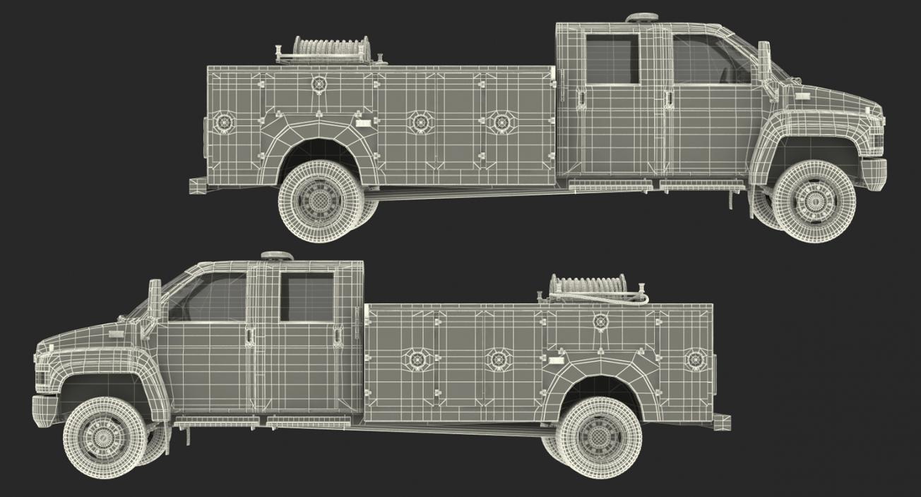 Old Fire Truck 3D model