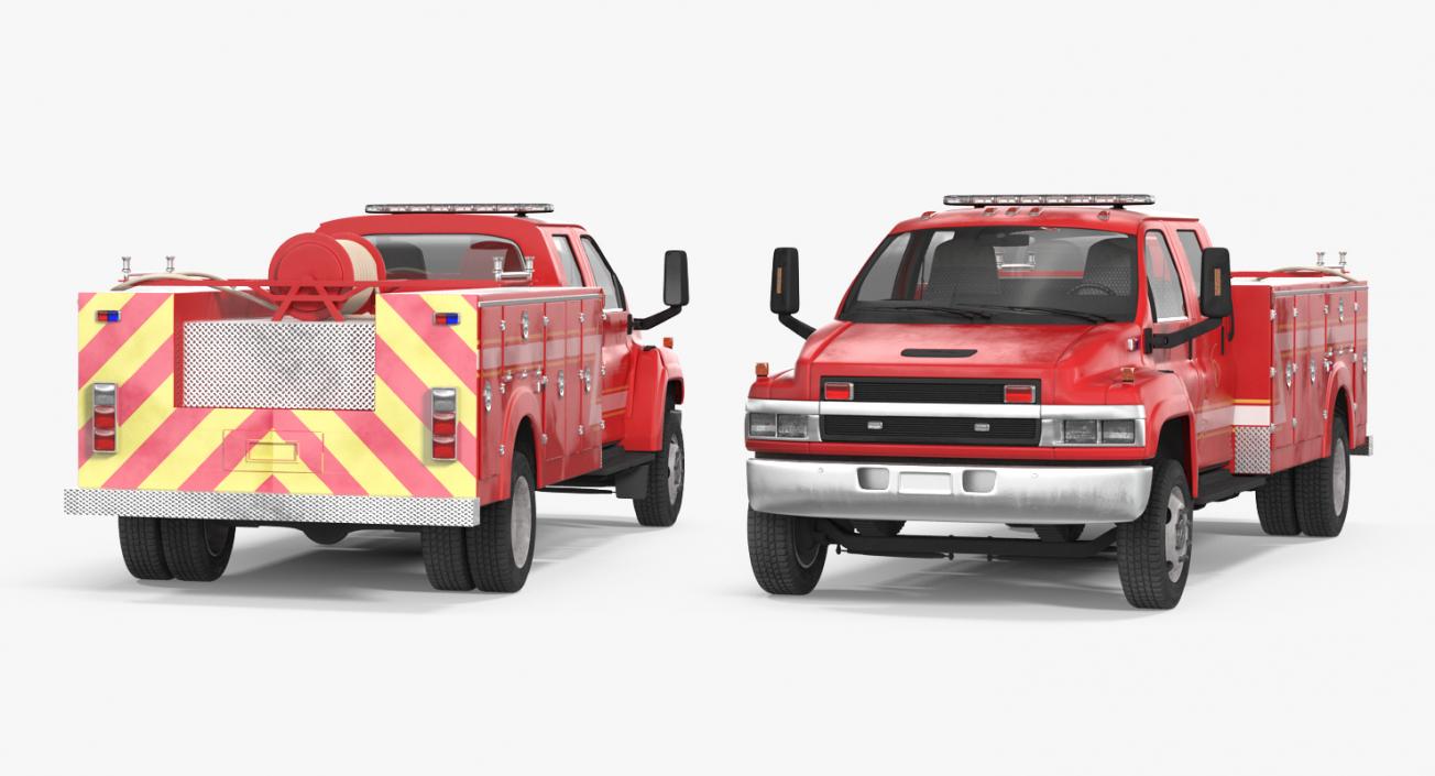 Old Fire Truck 3D model