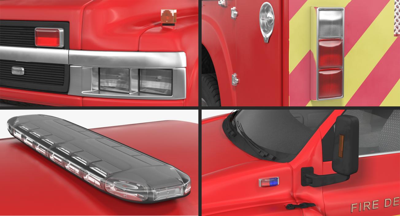 Old Fire Truck 3D model