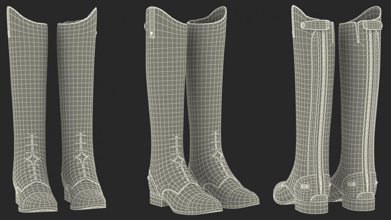 3D High Boots Collection 4 model