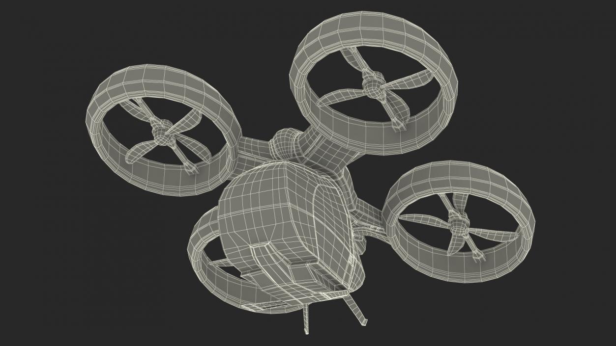 SciFi Futuristic Passenger Drone Rigged 3D model