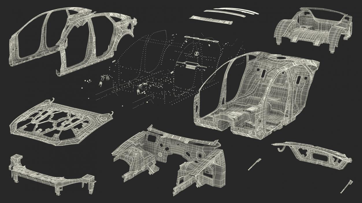 Car Body on Frame 3D