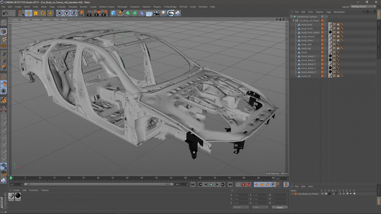 Car Body on Frame 3D