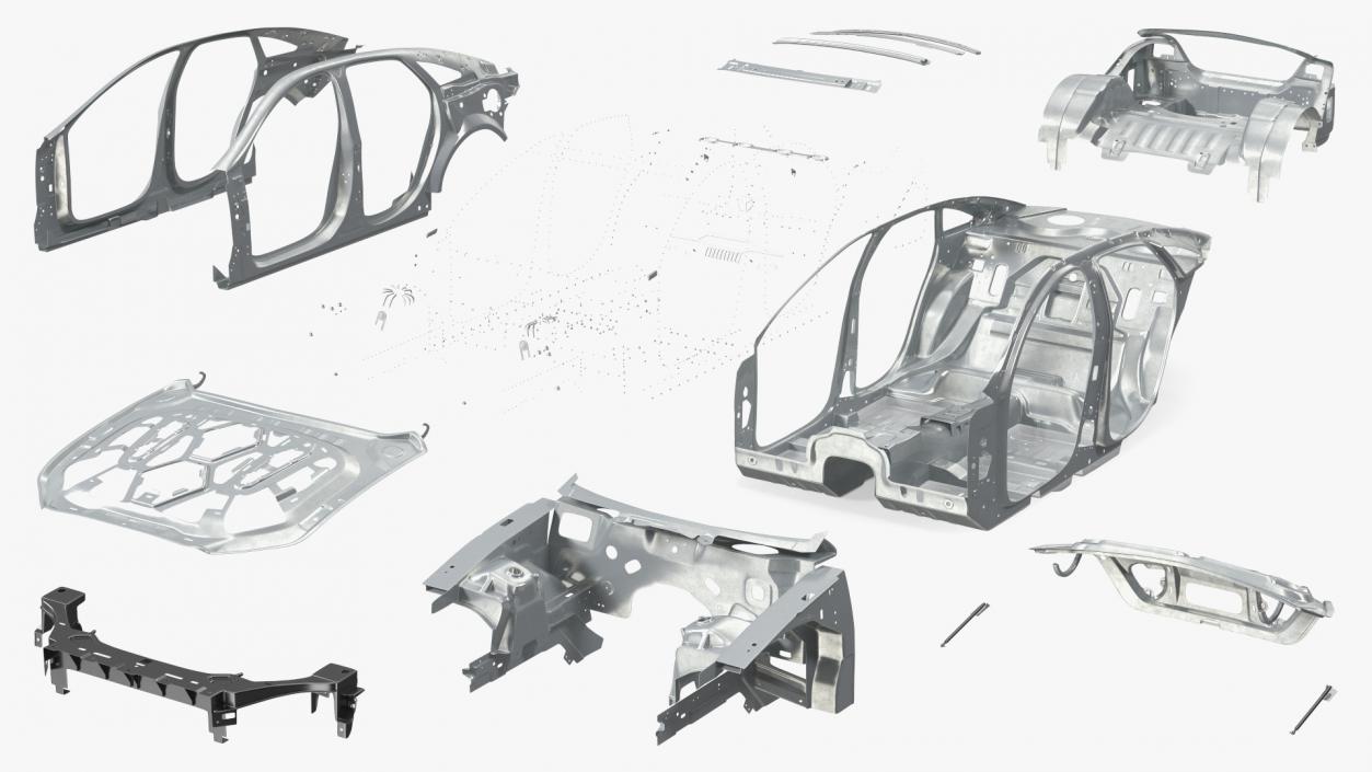 Car Body on Frame 3D