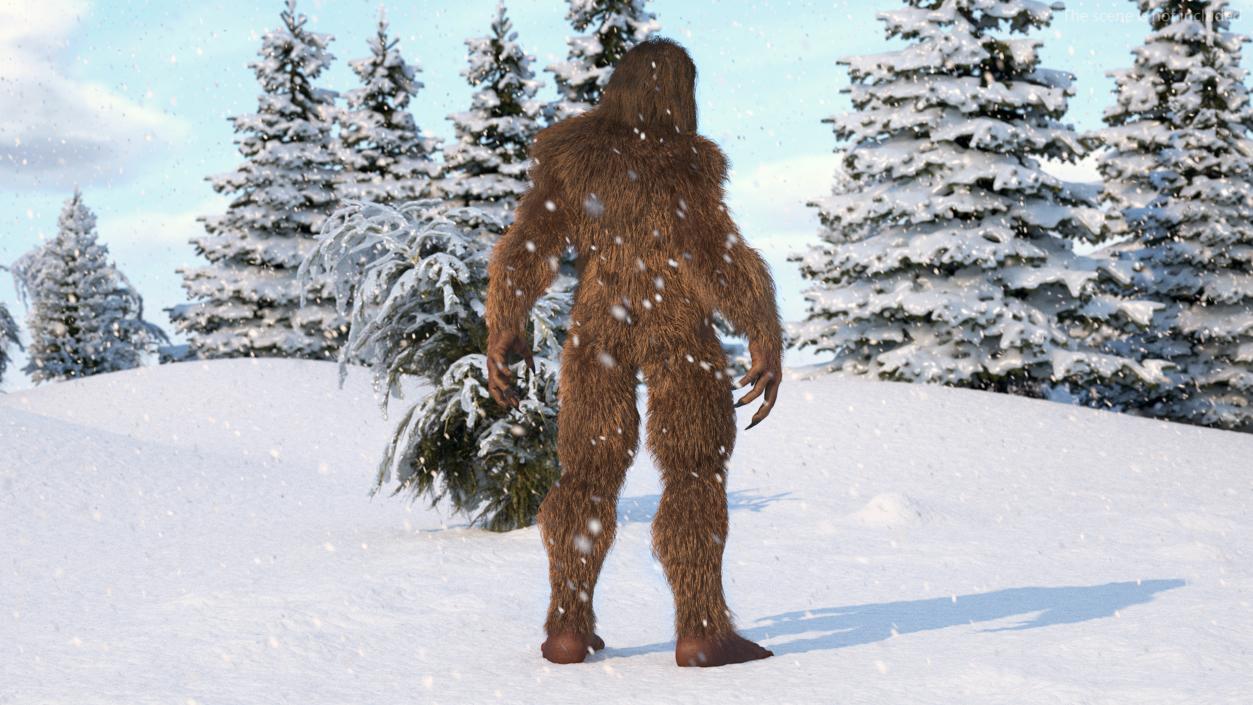 3D model Sasquatch Rigged Fur