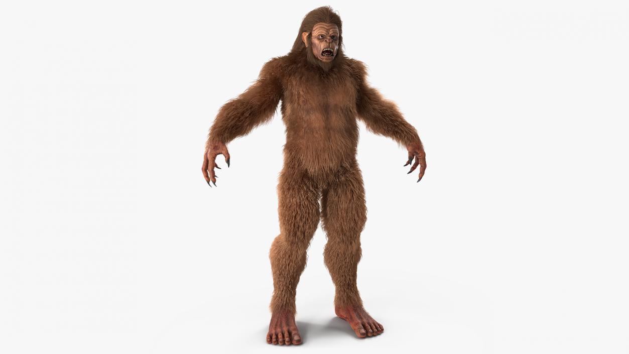 3D model Sasquatch Rigged Fur