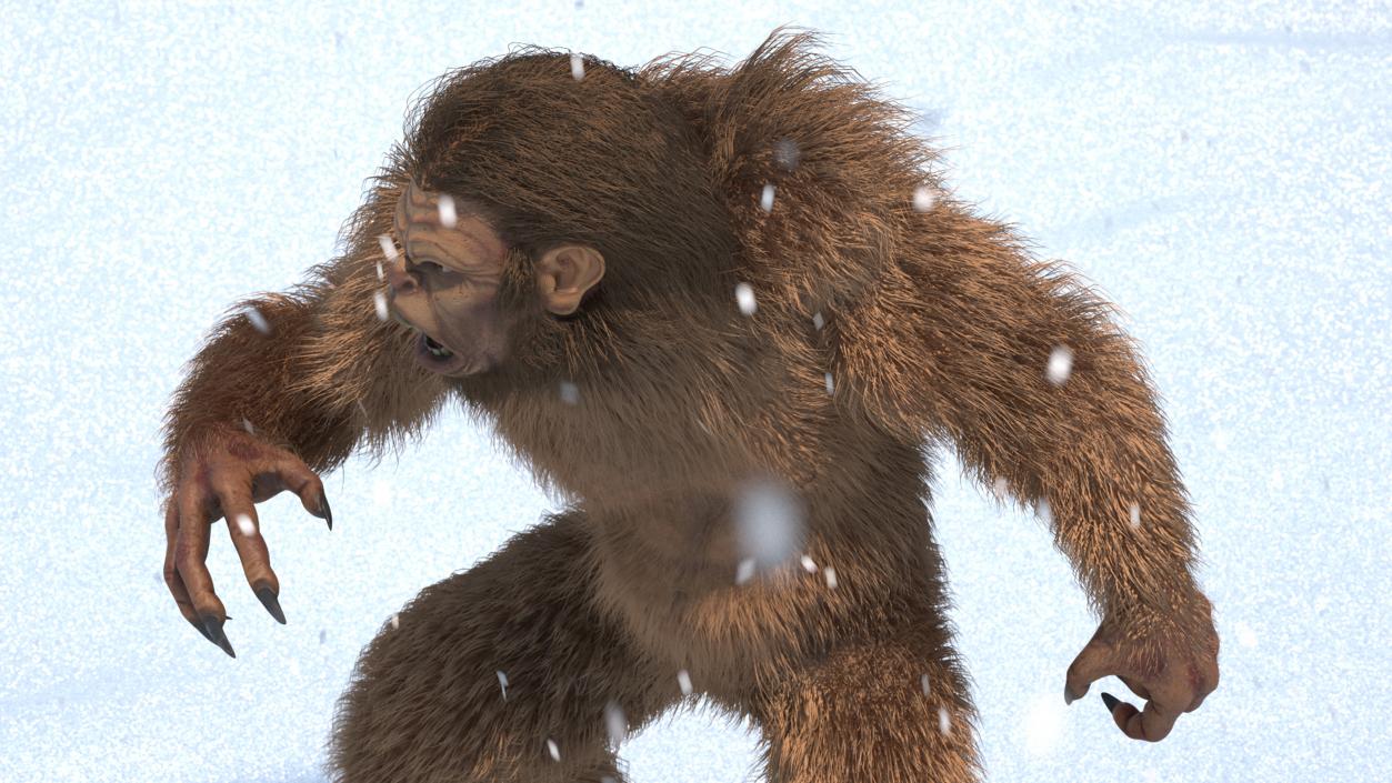 3D model Sasquatch Rigged Fur