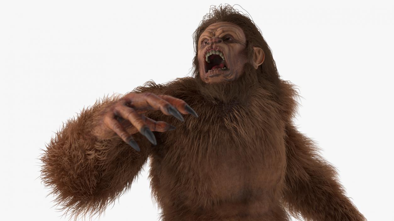 3D model Sasquatch Rigged Fur