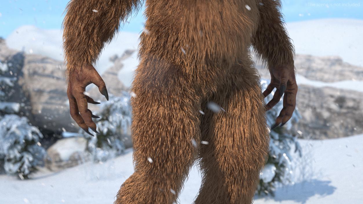 3D model Sasquatch Rigged Fur