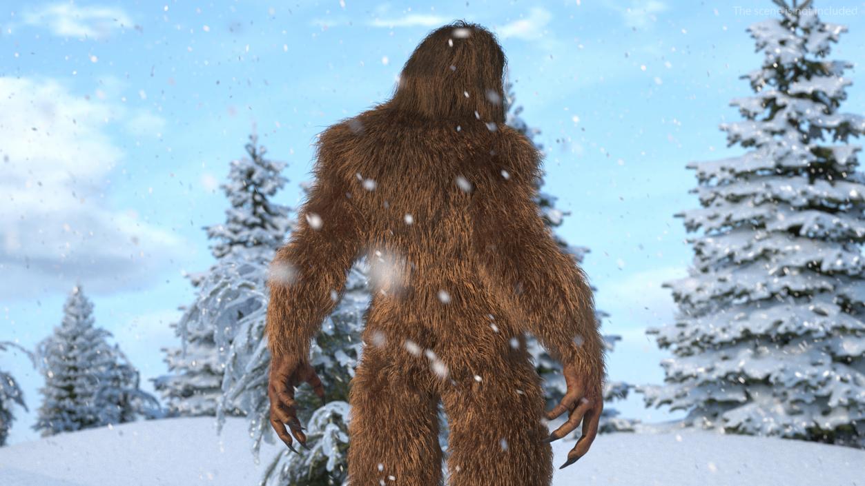 3D model Sasquatch Rigged Fur