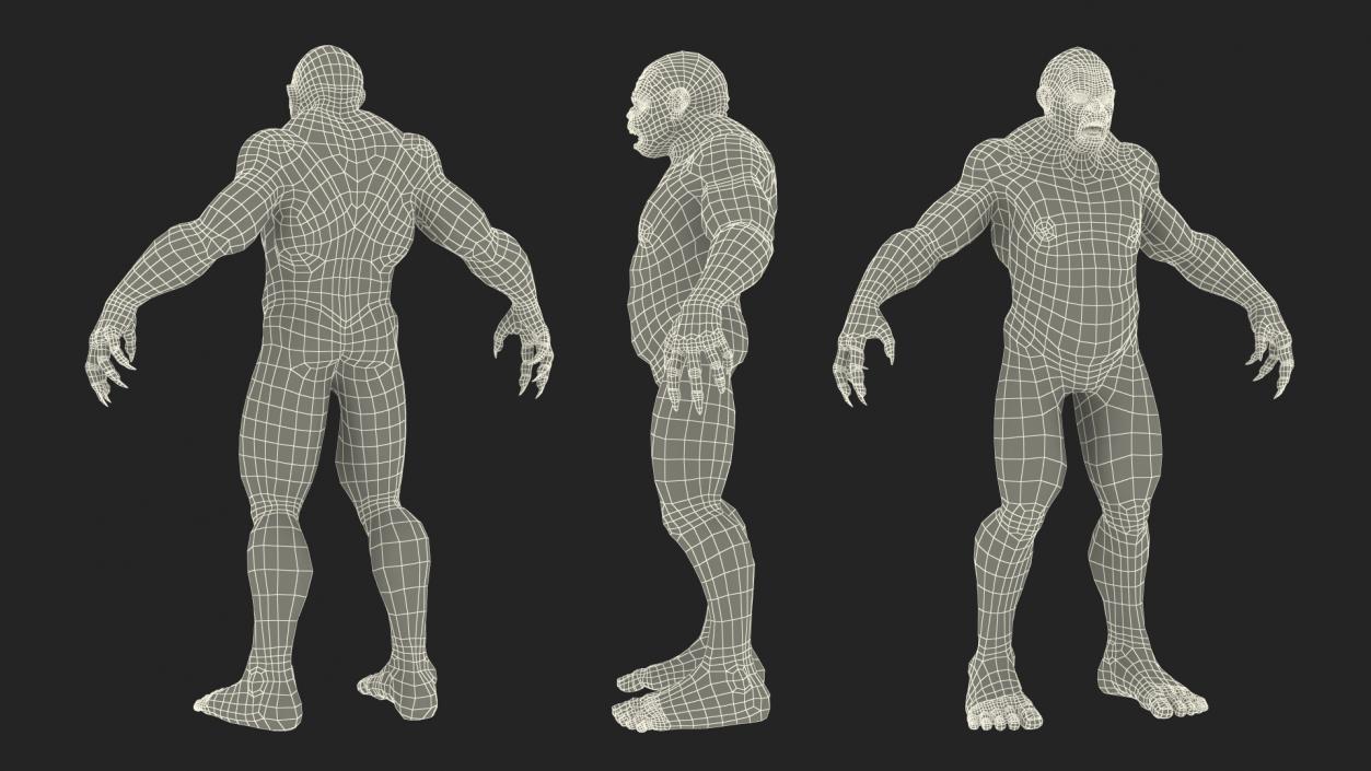 3D model Sasquatch Rigged Fur