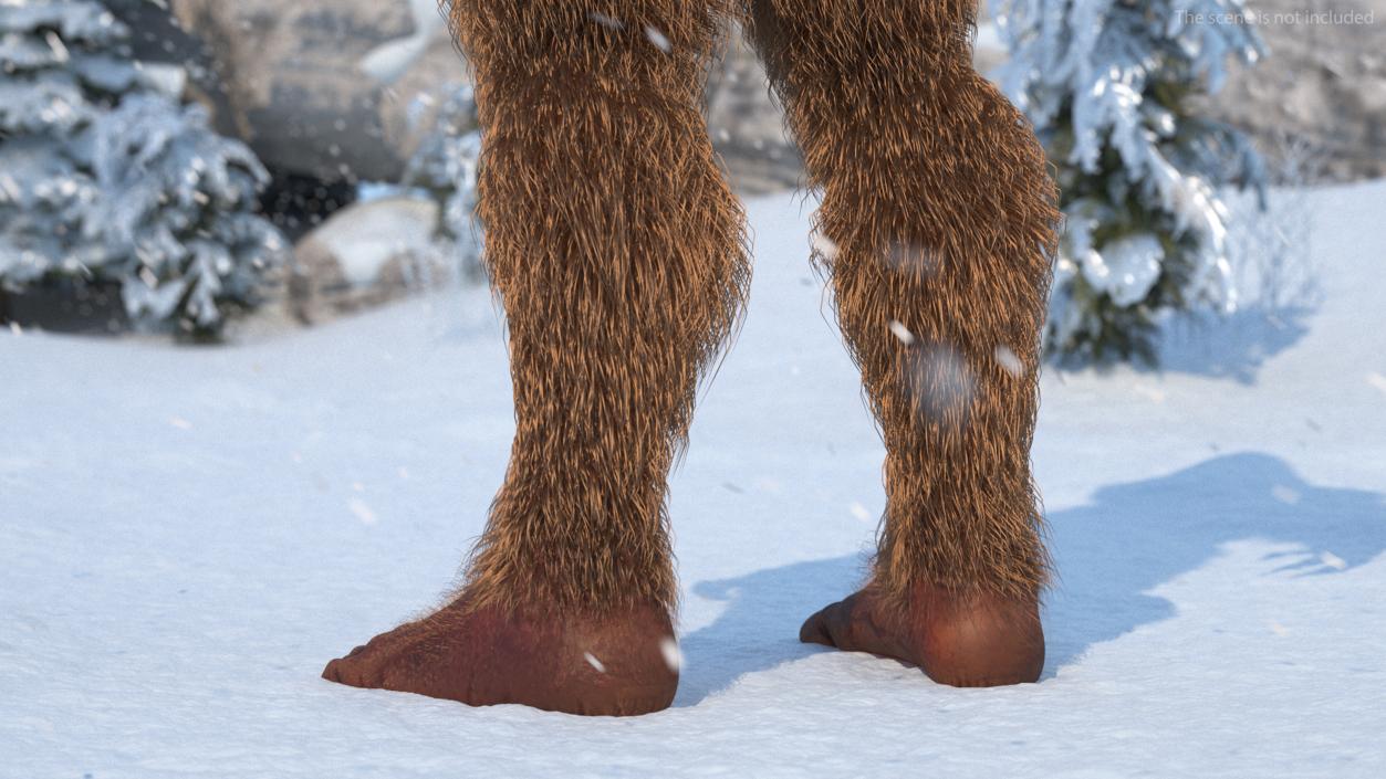 3D model Sasquatch Rigged Fur