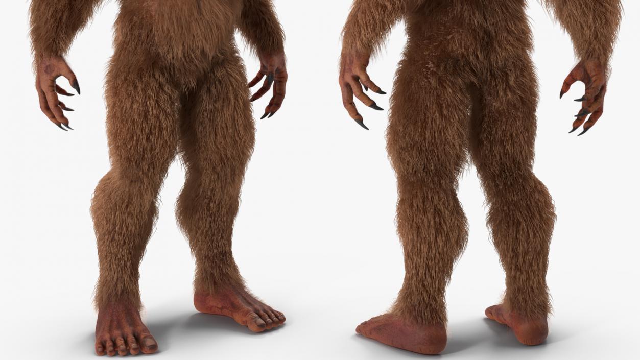 3D model Sasquatch Rigged Fur