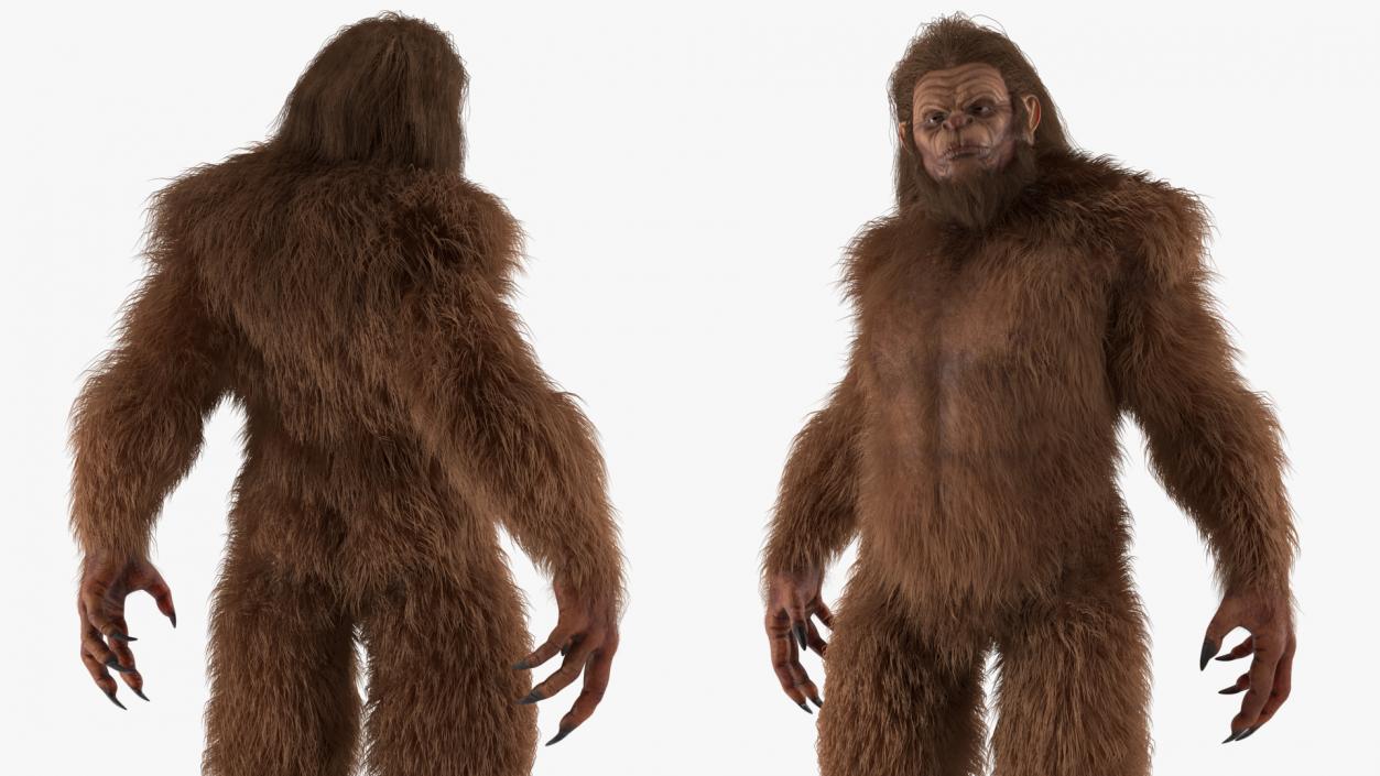 3D model Sasquatch Rigged Fur