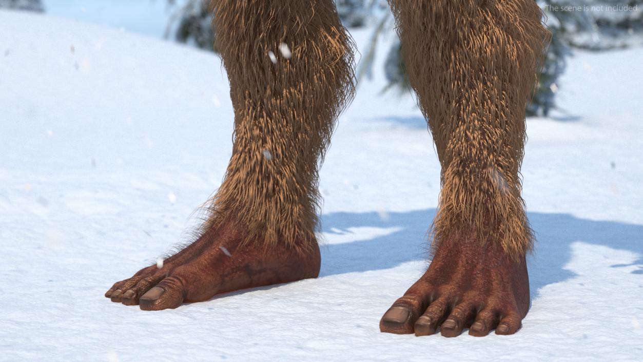 3D model Sasquatch Rigged Fur