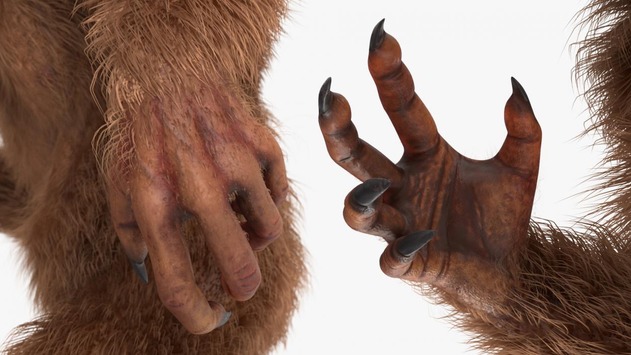 3D model Sasquatch Rigged Fur