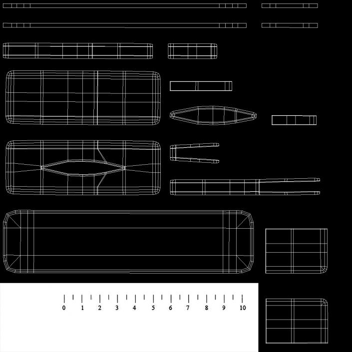 Toy Ruler 3D model