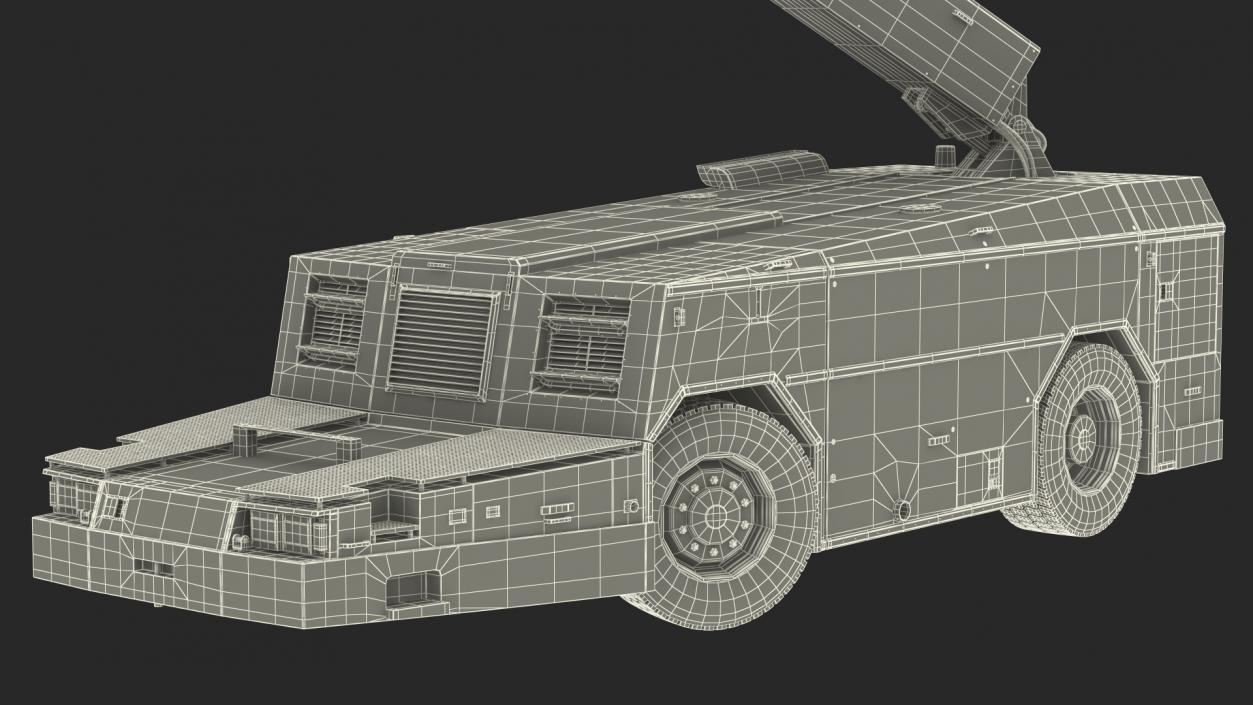 Deicing Vehicle Working Position 3D