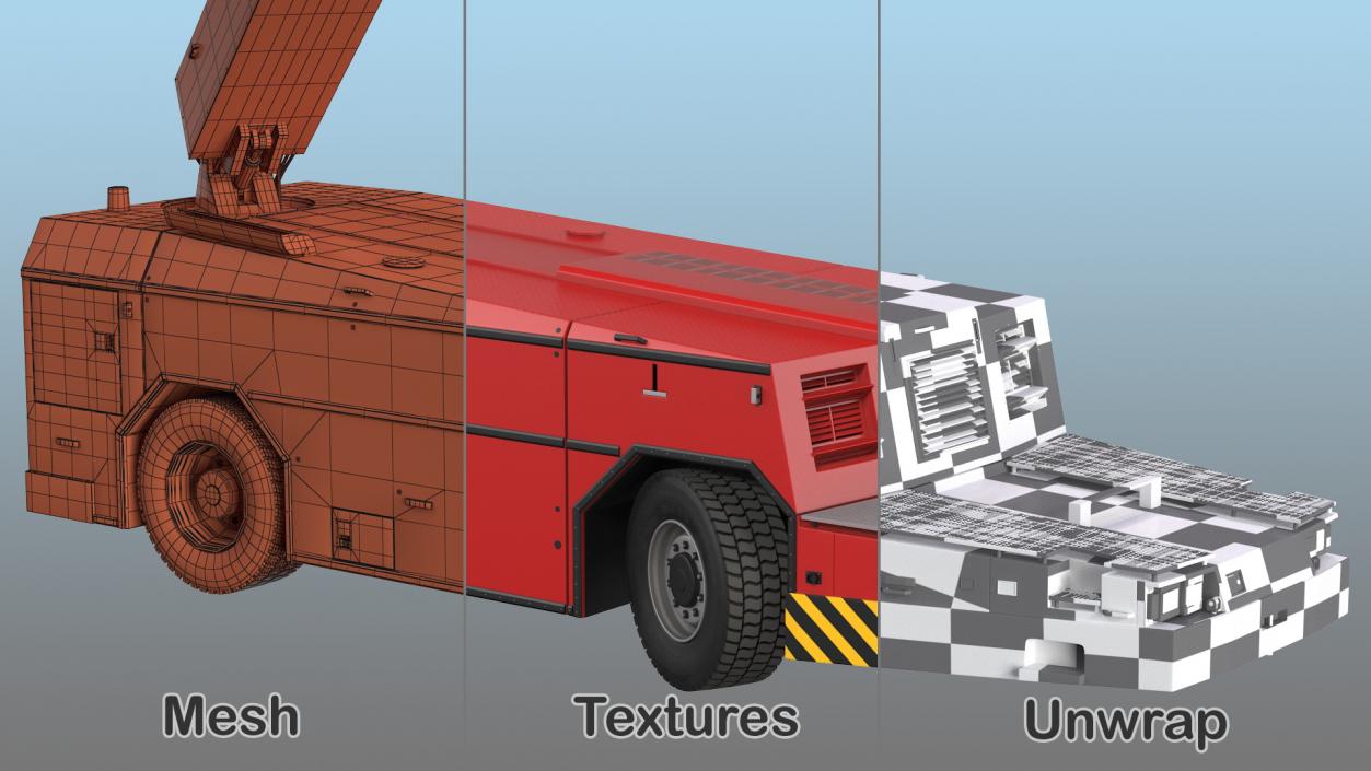 Deicing Vehicle Working Position 3D