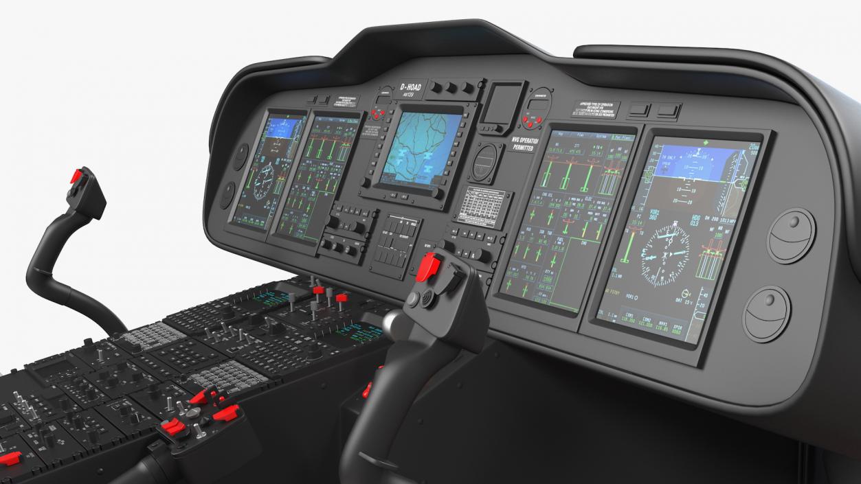 3D Cockpits Controls Collection model