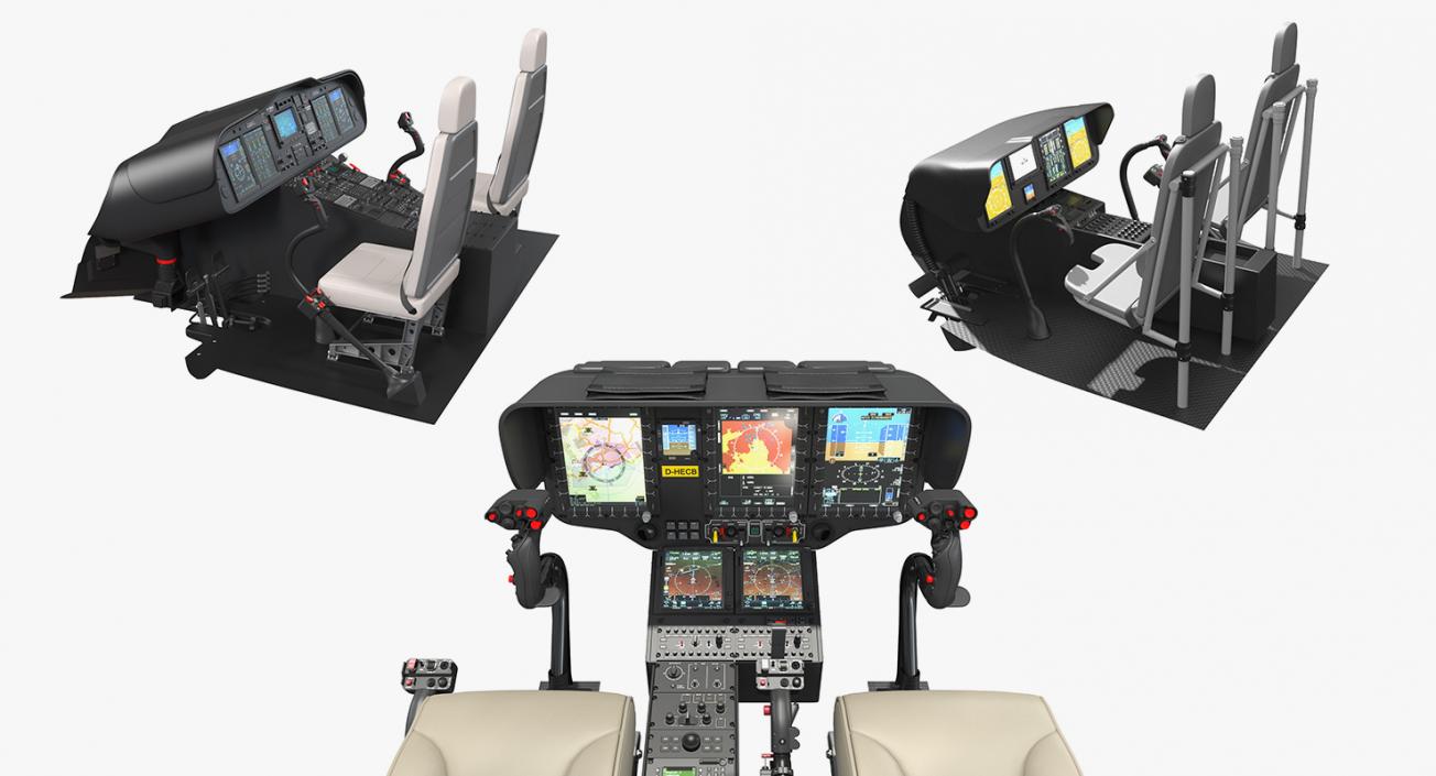 3D Cockpits Controls Collection model