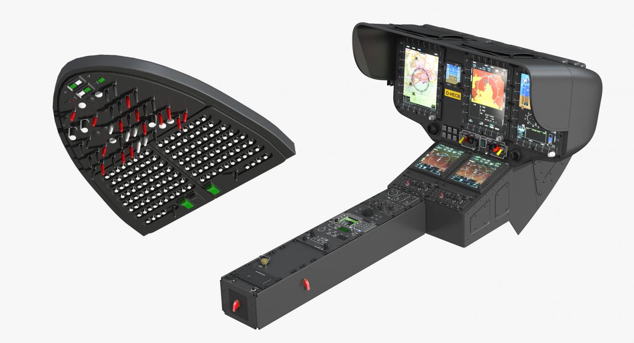 3D Cockpits Controls Collection model