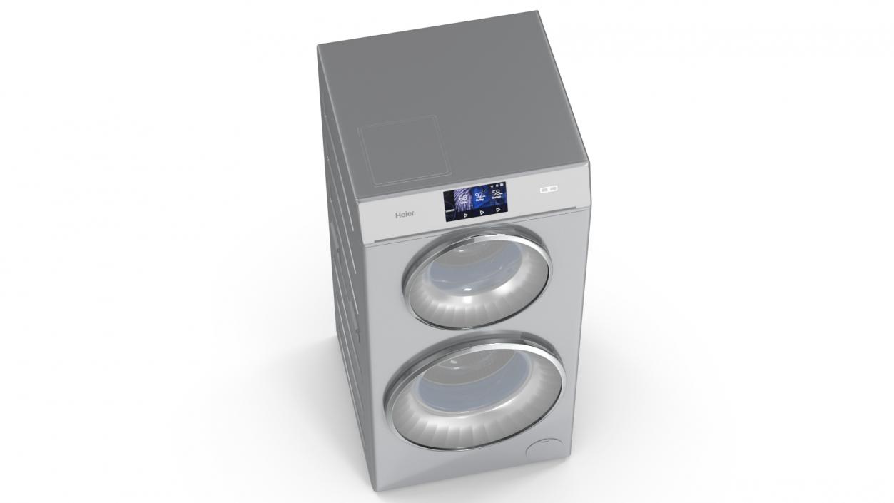 Haier DuoDrum Freestanding Washing Machine 3D