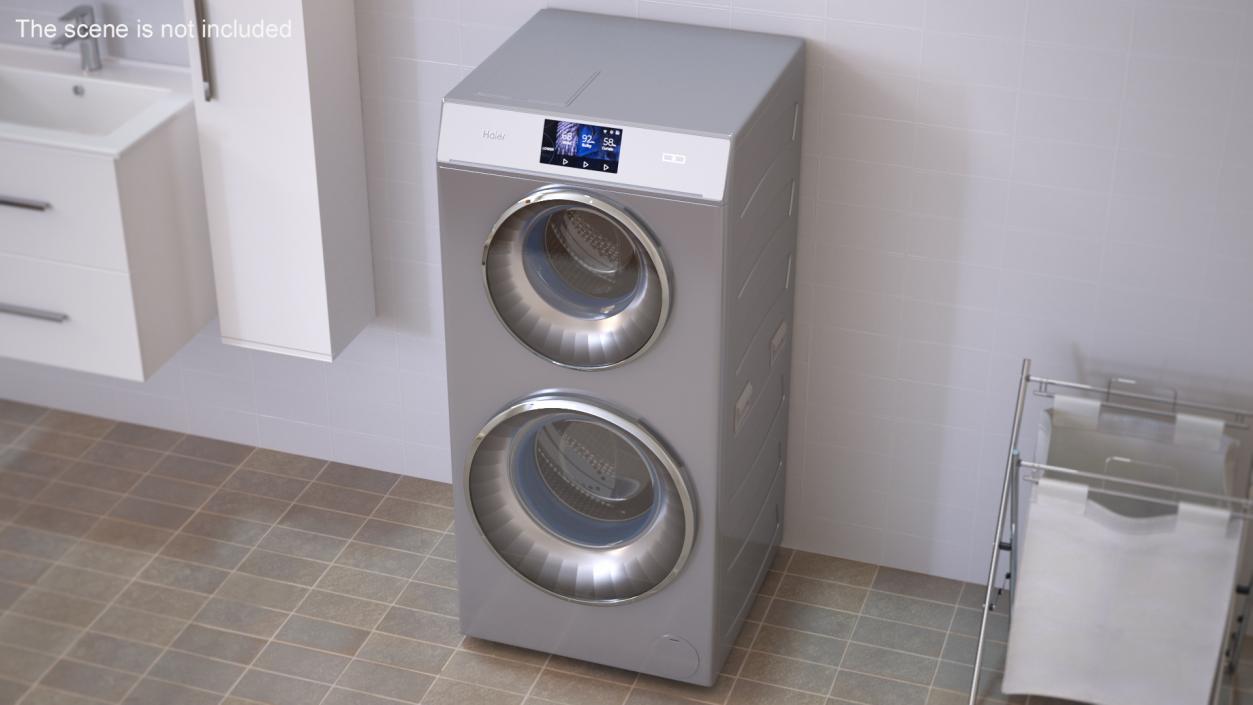 Haier DuoDrum Freestanding Washing Machine 3D