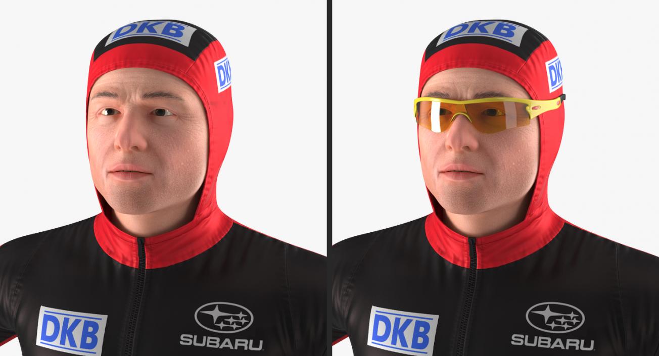 Speed Skater Rigged 3D model