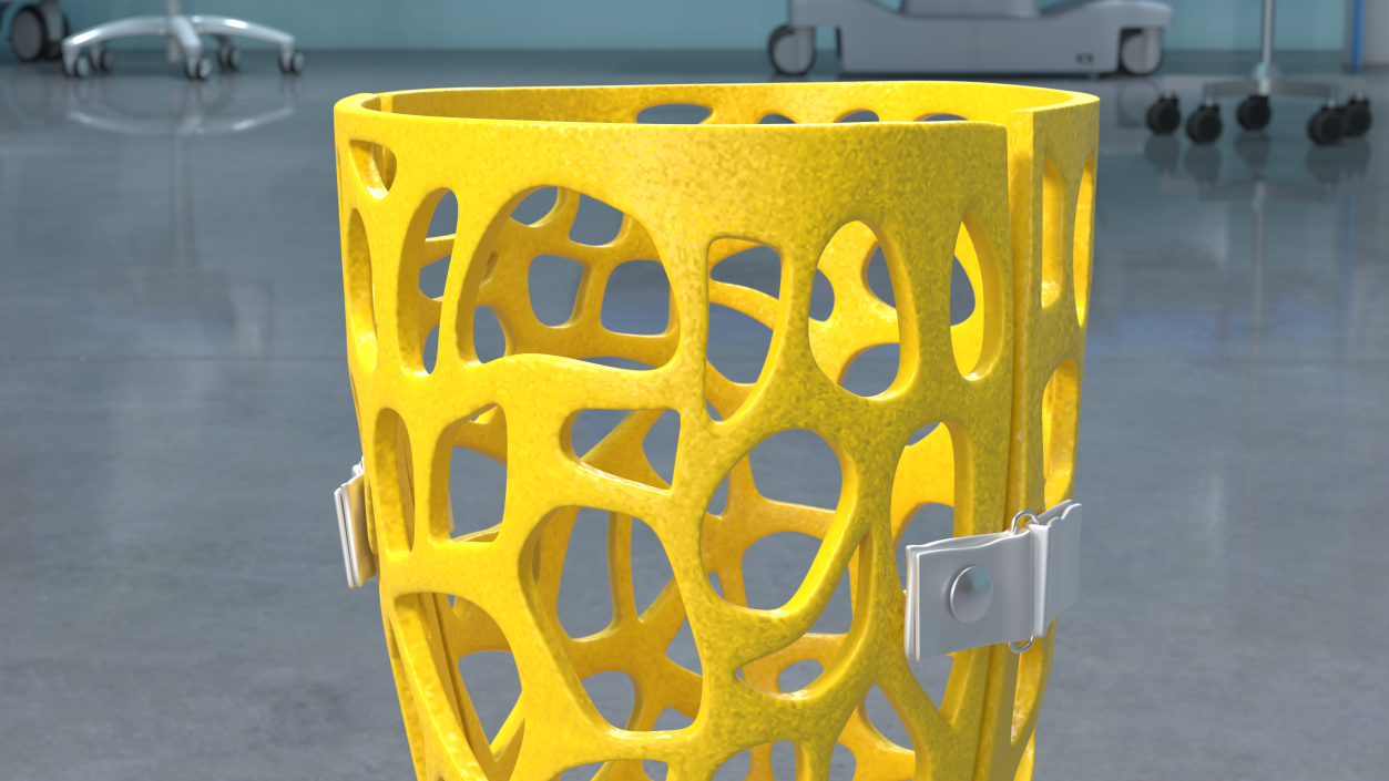 3D model -Printed Orthopedic Cast Leg Yellow