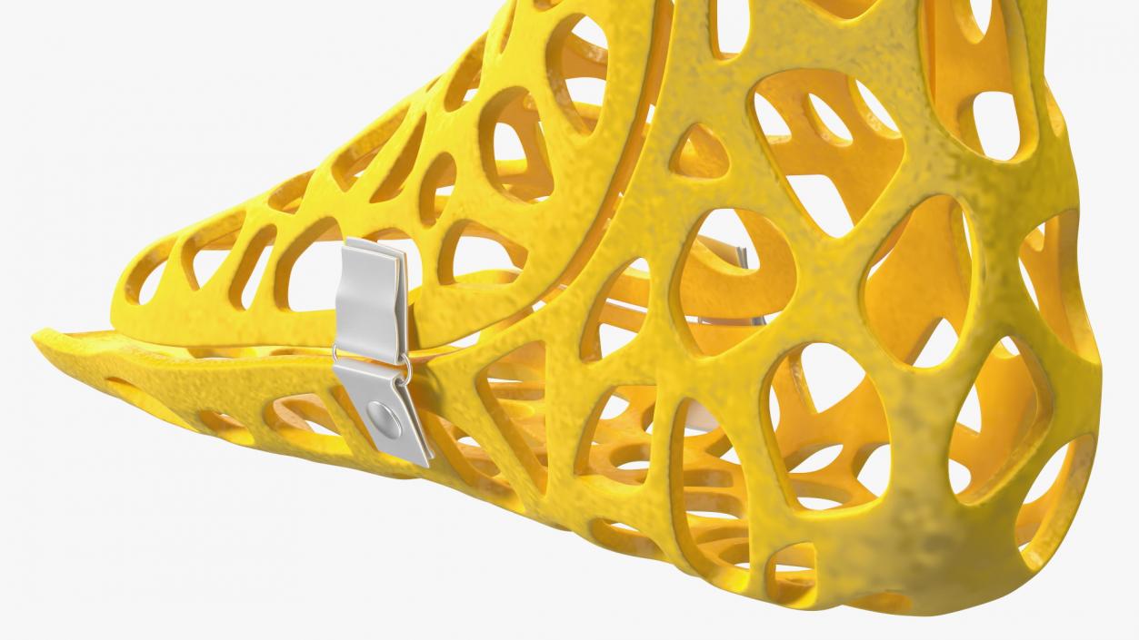 3D model -Printed Orthopedic Cast Leg Yellow