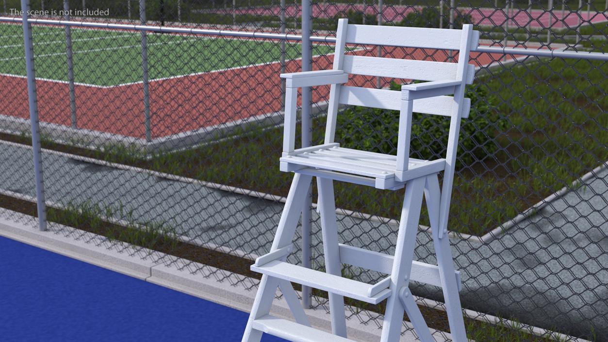 3D model Tennis Umpire Chair White