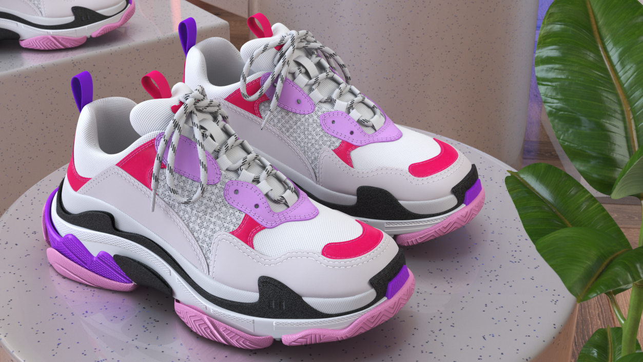 Ugly Sneakers Multicolor 3D model