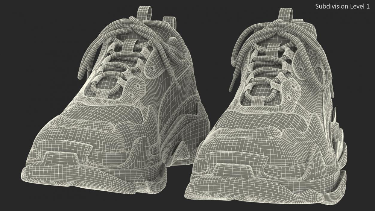 Ugly Sneakers Multicolor 3D model