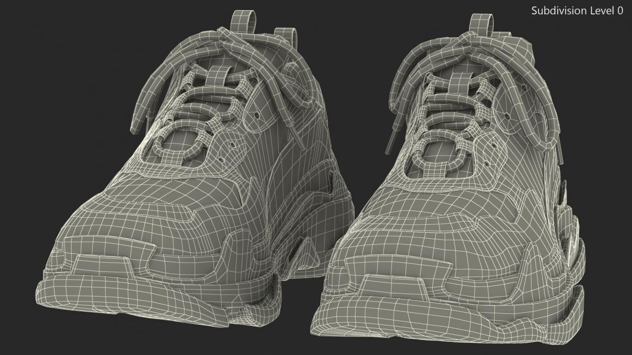 Ugly Sneakers Multicolor 3D model