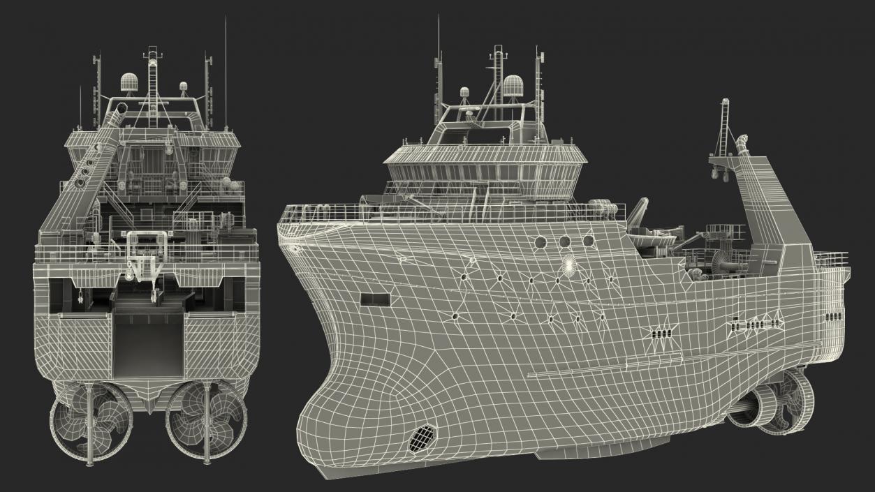 Trawler Fishing Vessel 3D