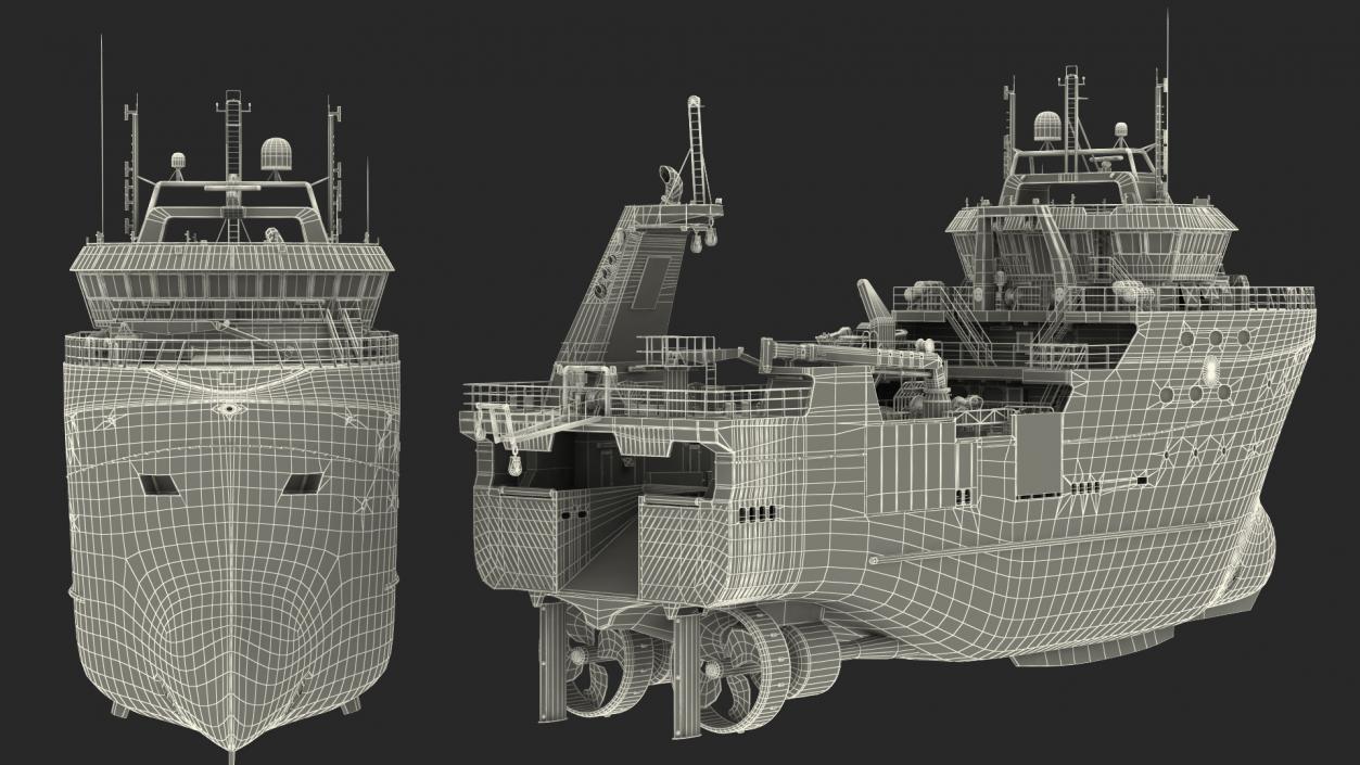 Trawler Fishing Vessel 3D