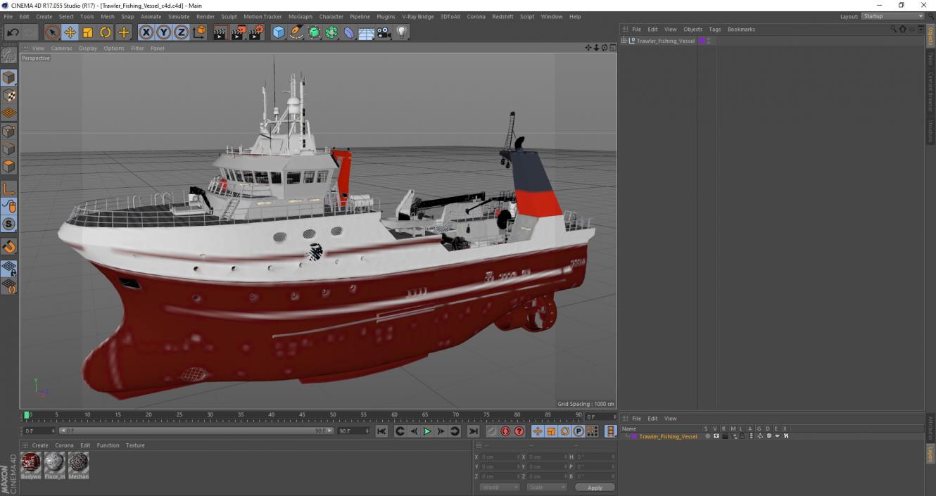 Trawler Fishing Vessel 3D