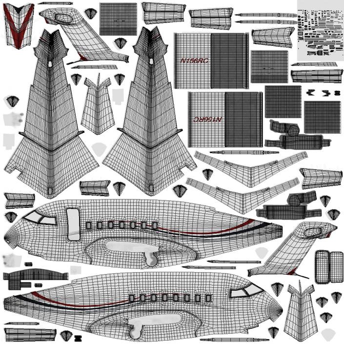 3D Bombardier Challenger 604 Business Jet Generic 2 model