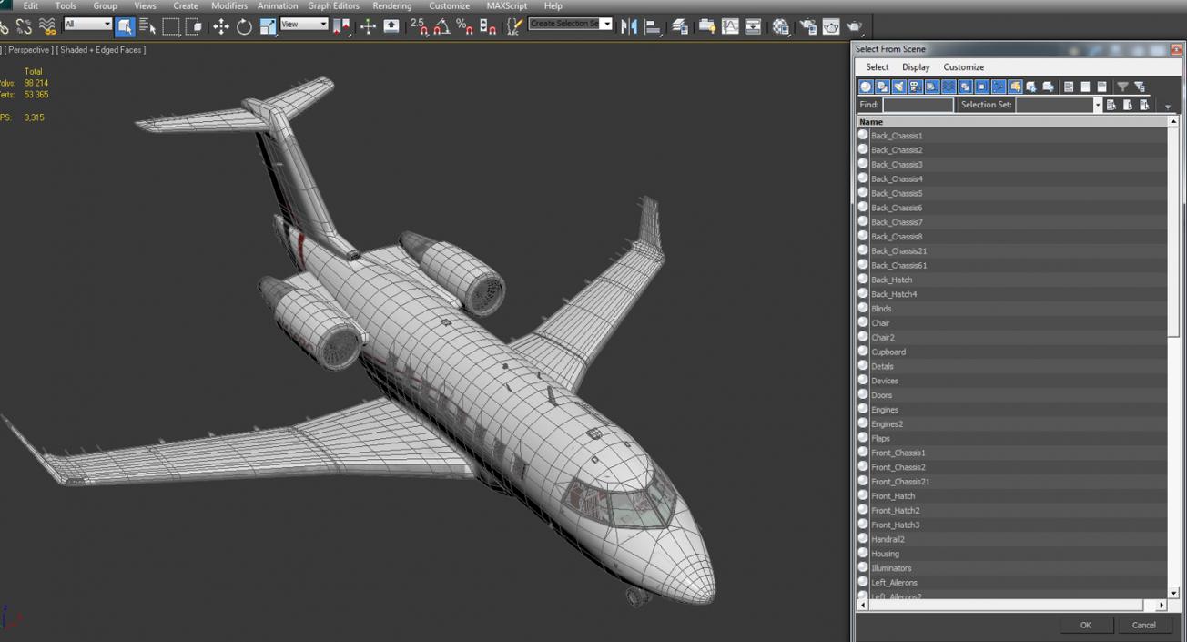 3D Bombardier Challenger 604 Business Jet Generic 2 model