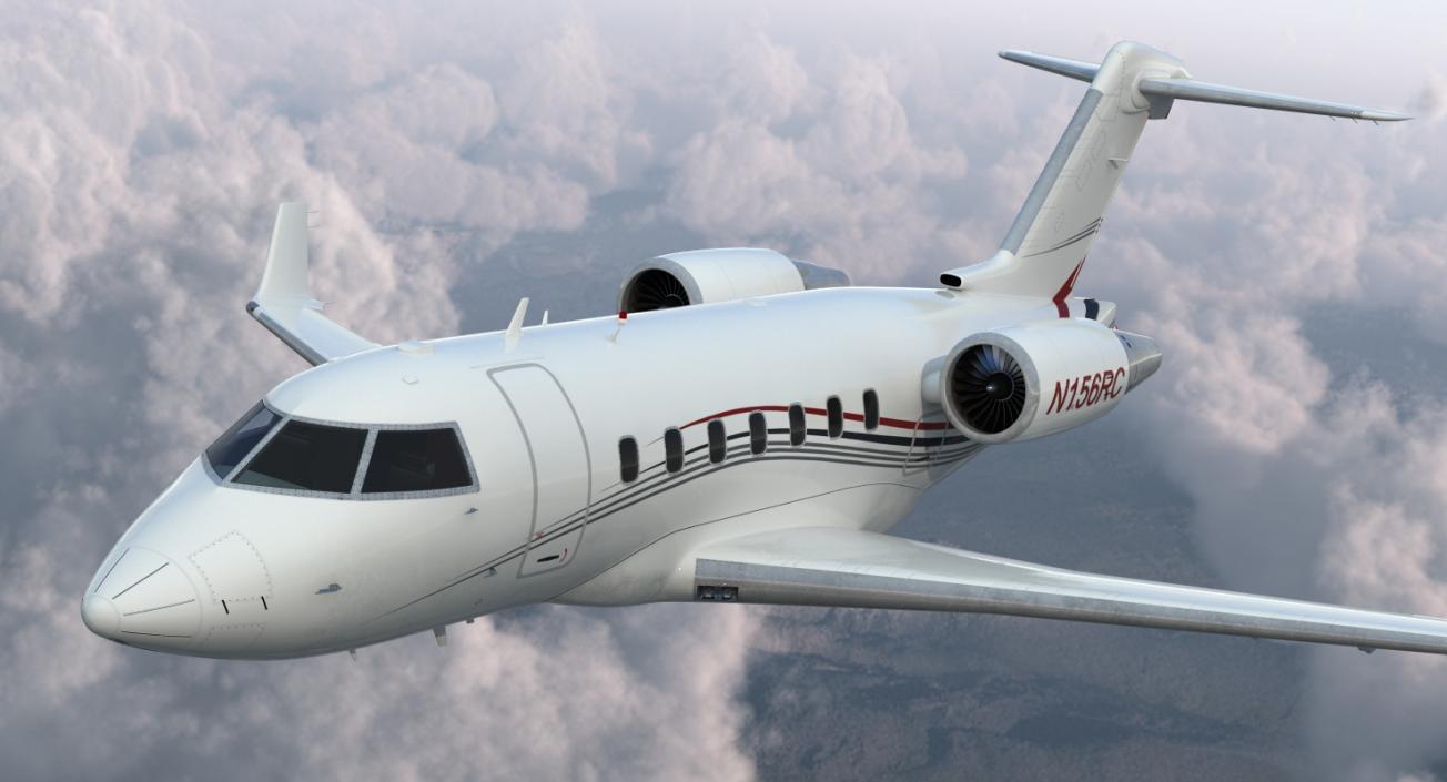 3D Bombardier Challenger 604 Business Jet Generic 2 model