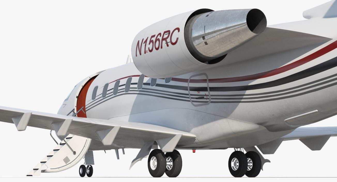 3D Bombardier Challenger 604 Business Jet Generic 2 model